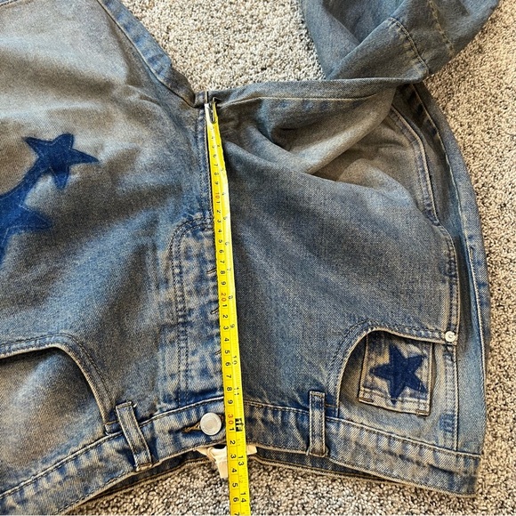 NWT! SAGE + FIG Star Wide Leg Barrel Mid Rise Women’s Jeans with Pockets Size L - Picture 9 of 12